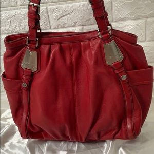 Red Leather Makowsky Bag